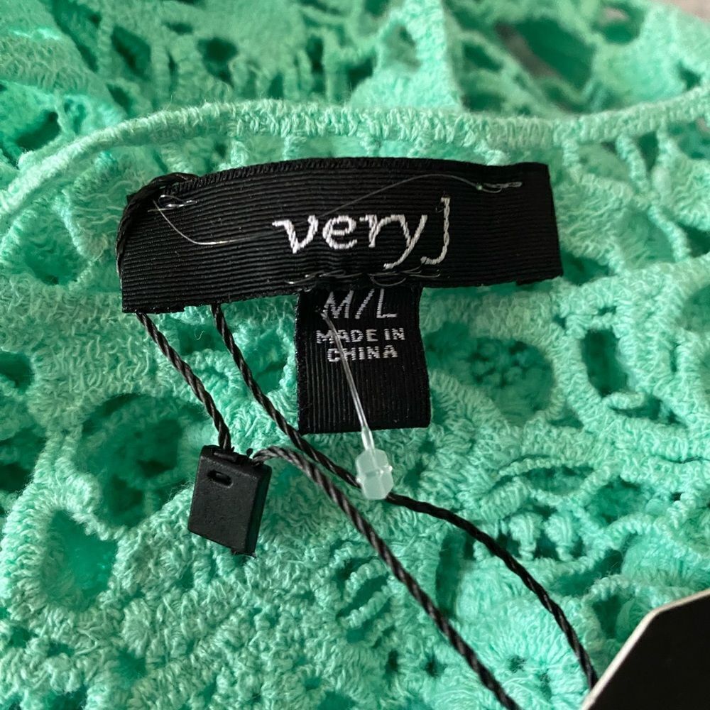 NEW! Very J Crochet Tank Top-Mint-Size M/L - Picture 7 of 7